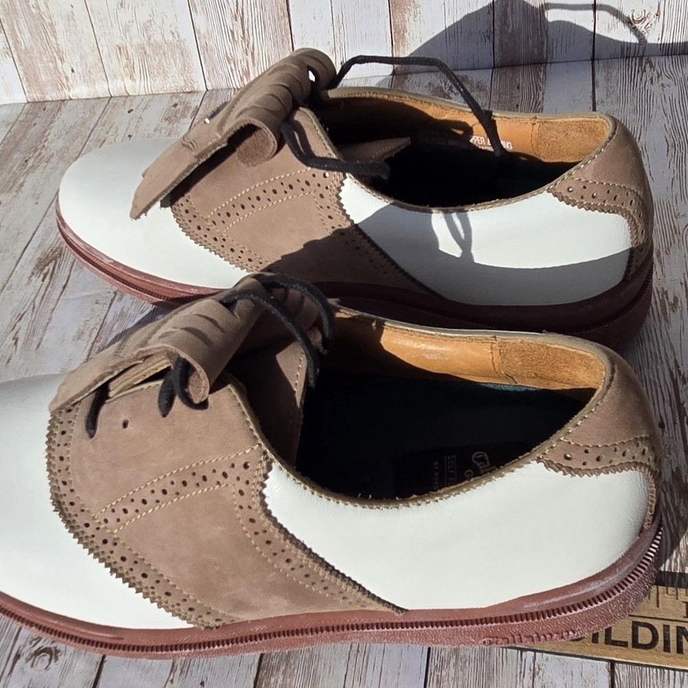 Callaway Broadmoor Golf Shoes 10.5M Men’s Brown Leather Nordstrom Narrow EUC - Picture 5 of 14